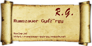 Rumszauer György névjegykártya