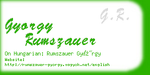 gyorgy rumszauer business card